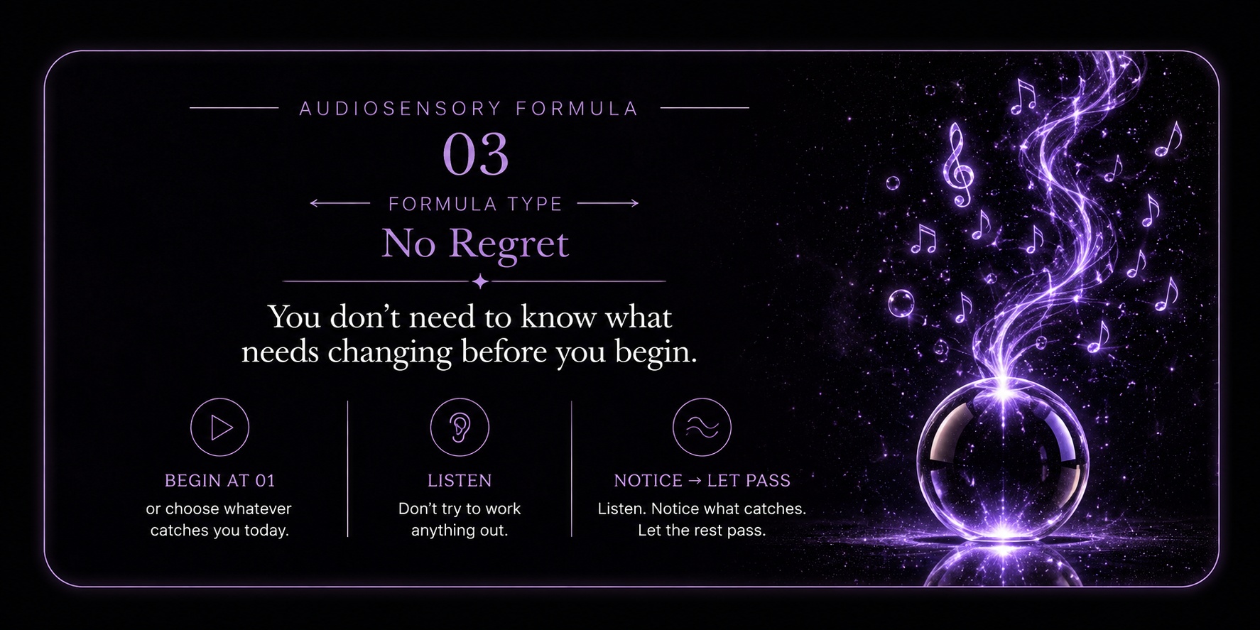 Audiosensory Formula 03: No Regret